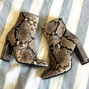 Steve Madden Snakeskin Booties